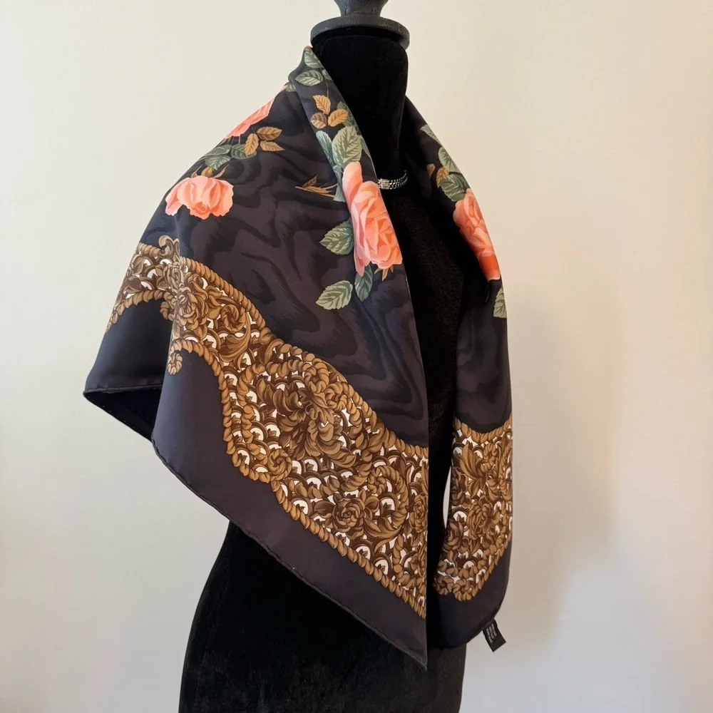 Christian Dior Floral Silk Scarf